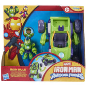 Marvel Iron Man and His Awesome Friends Iron Hulk 2-In-1 Mech Suit & Vehicle - Toyworld NZ