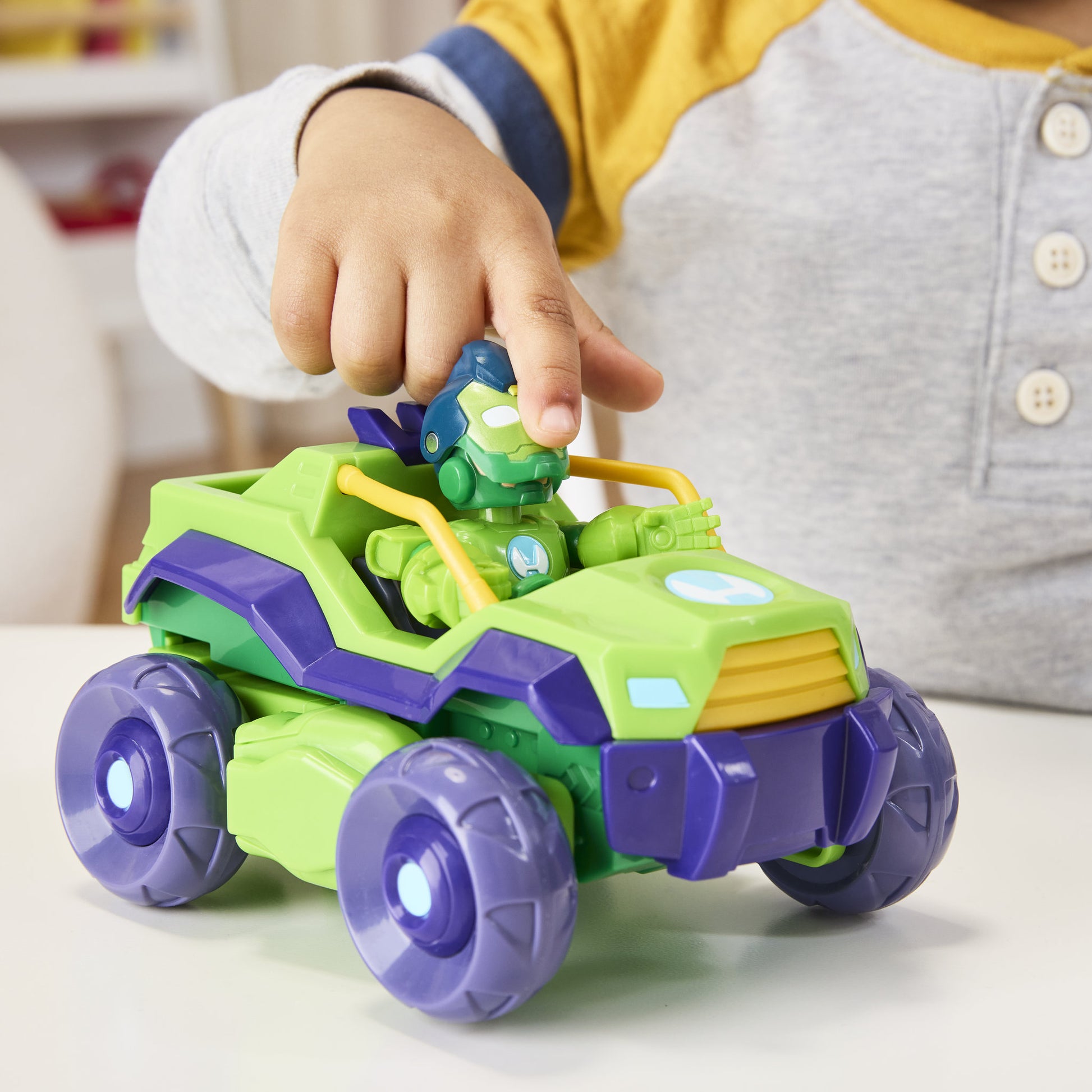 Marvel Iron Man and His Awesome Friends Iron Hulk 2-In-1 Mech Suit & Vehicle - Toyworld NZ