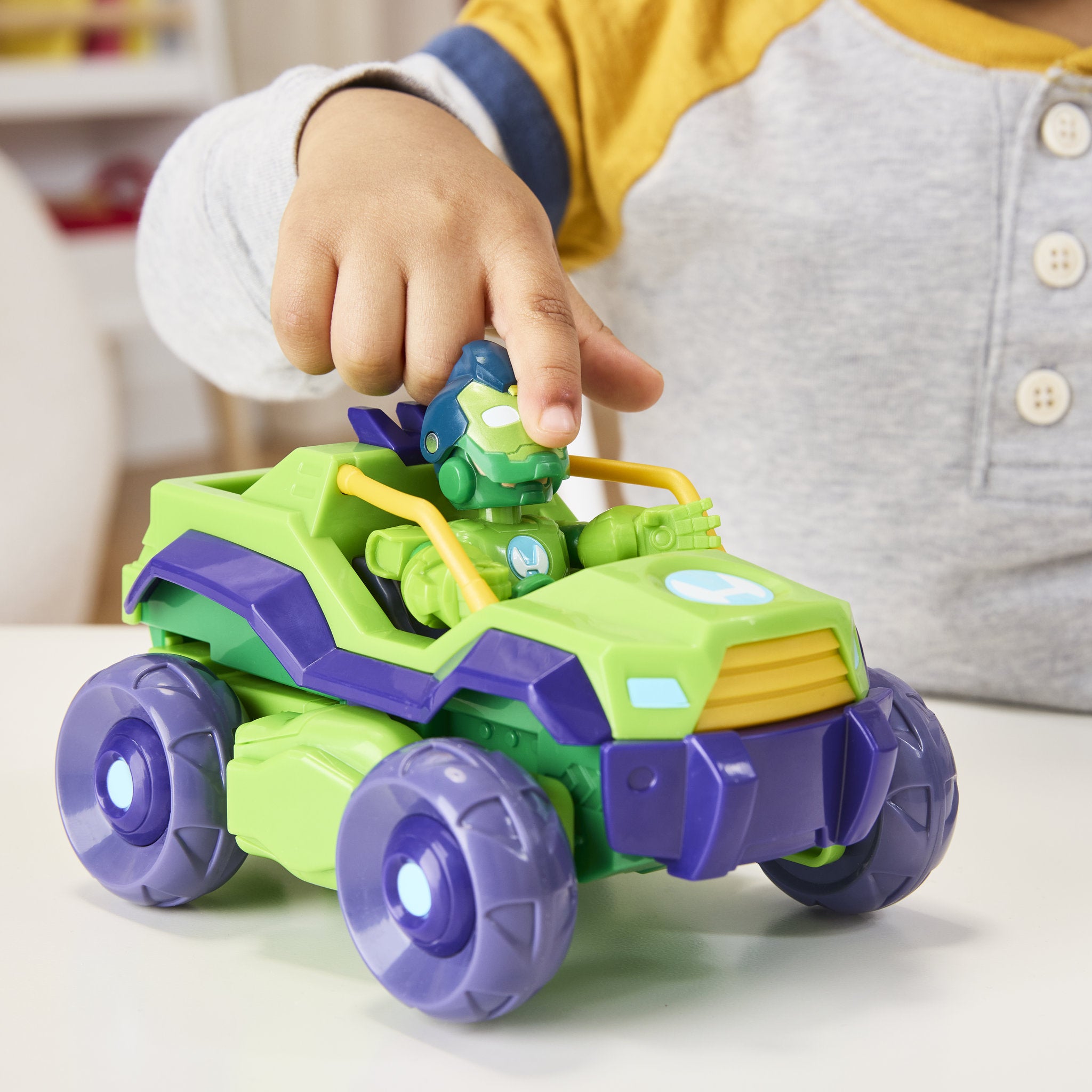 Marvel Iron Man and His Awesome Friends Iron Hulk 2-In-1 Mech Suit & Vehicle - Toyworld NZ