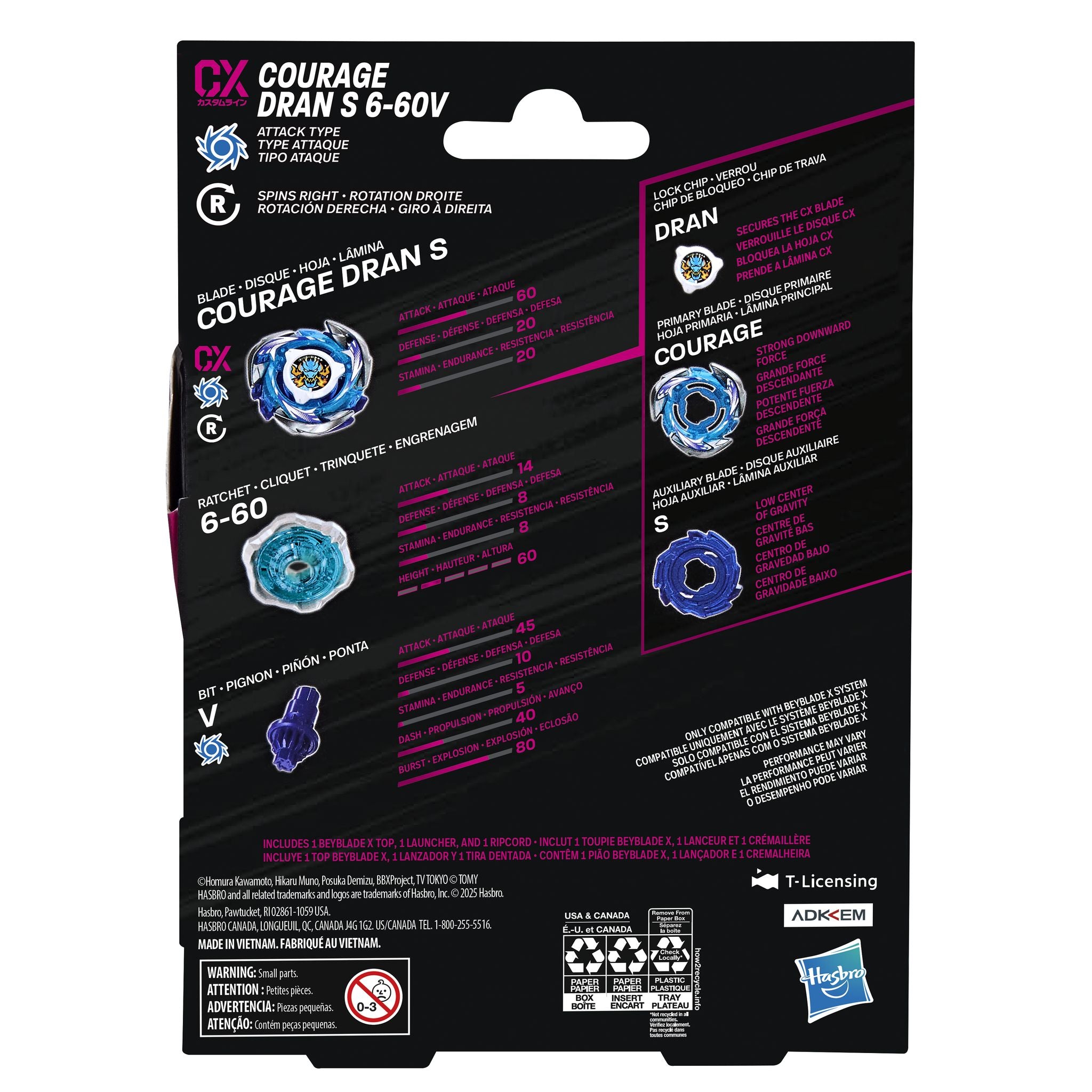 Beyblade X Courage Dran S 6-60V CX Starter Pack – Toyworld NZ