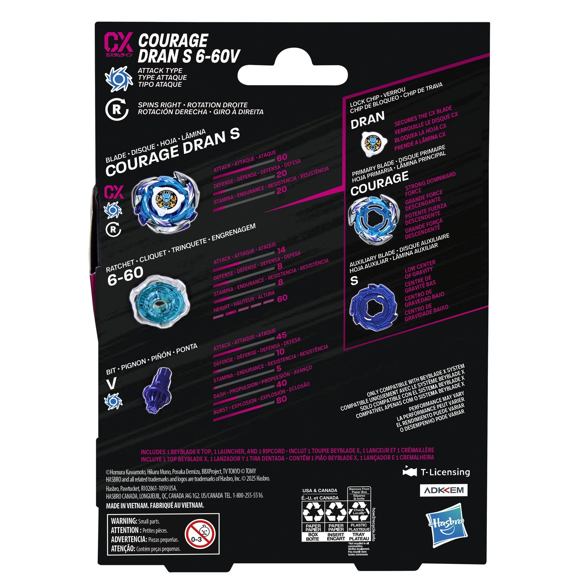 Beyblade X Courage Dran S 6-60V CX Starter Pack Set - Toyworld NZ