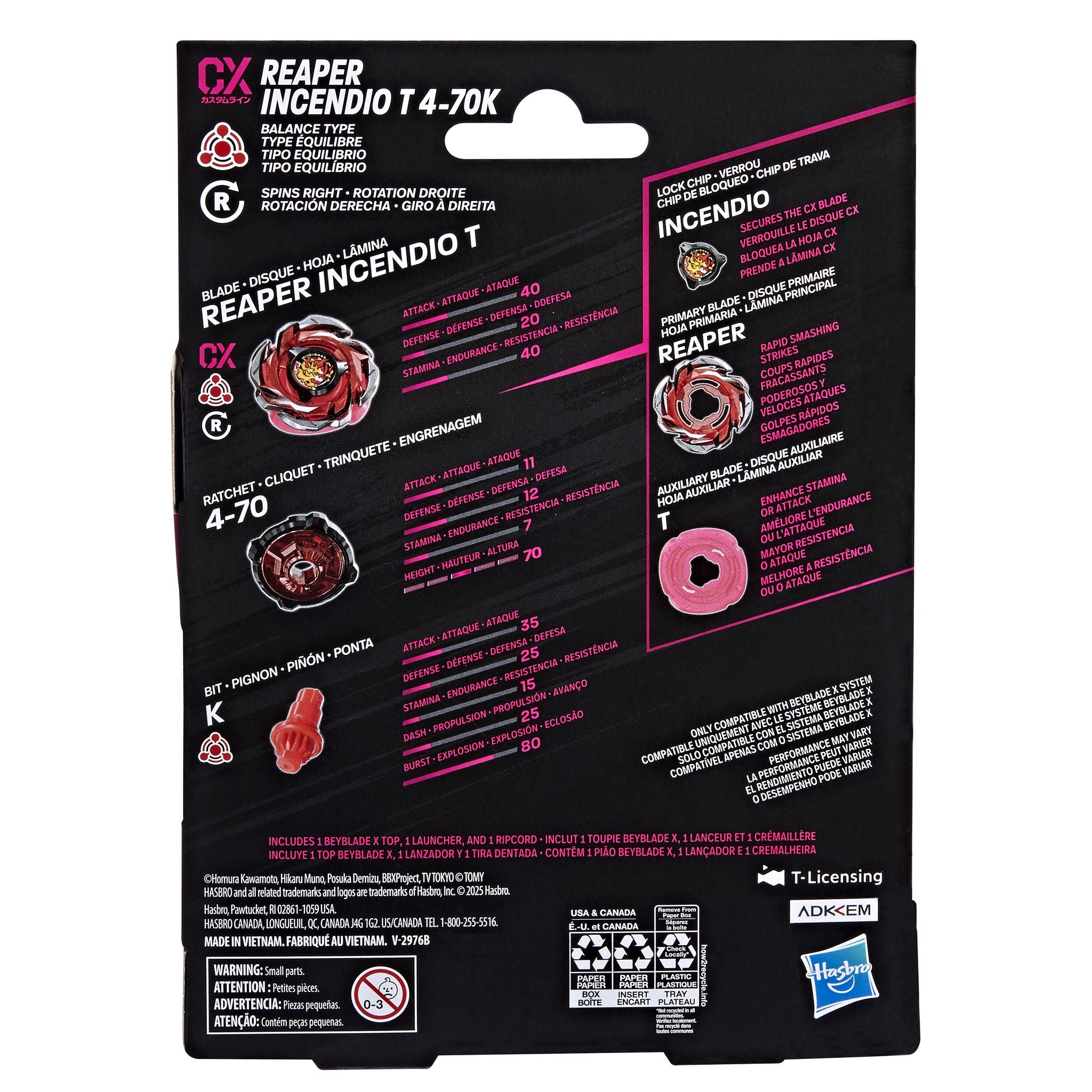Beyblade X Reaper Incendio T 4-70K CX Starter Pack Set - Toyworld NZ
