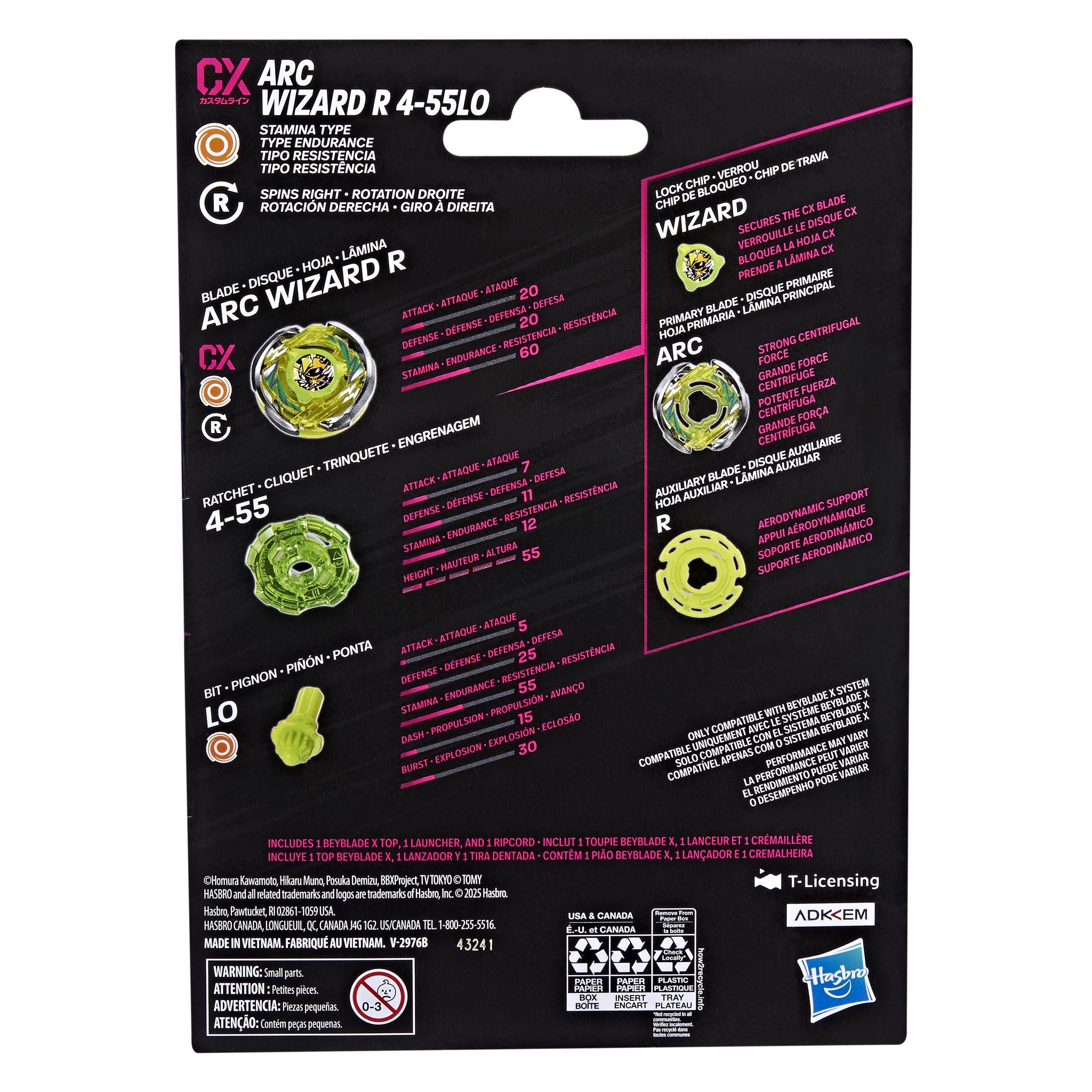 Beyblade X Arc Wizard R 4-55LO CX Starter Pack Set - Toyworld NZ