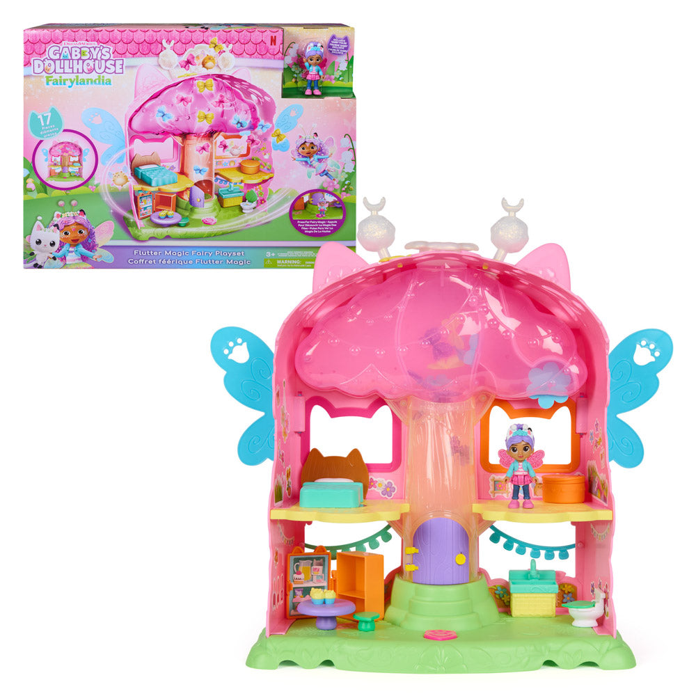 Gabby's Dollhouse Fairylandia Flutter Magic Fairy Playset toy.
