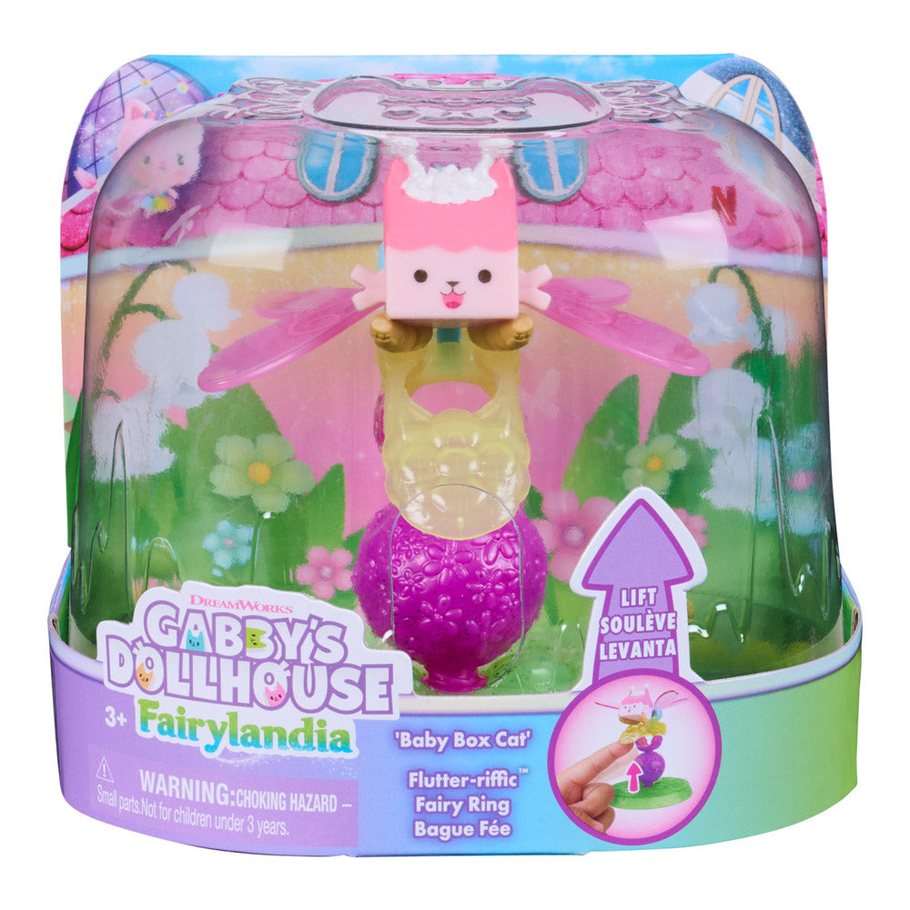 Gabby's Dollhouse Fairylandia Flutter-riffic Fairy Ring - Baby Box Cat, in packaging