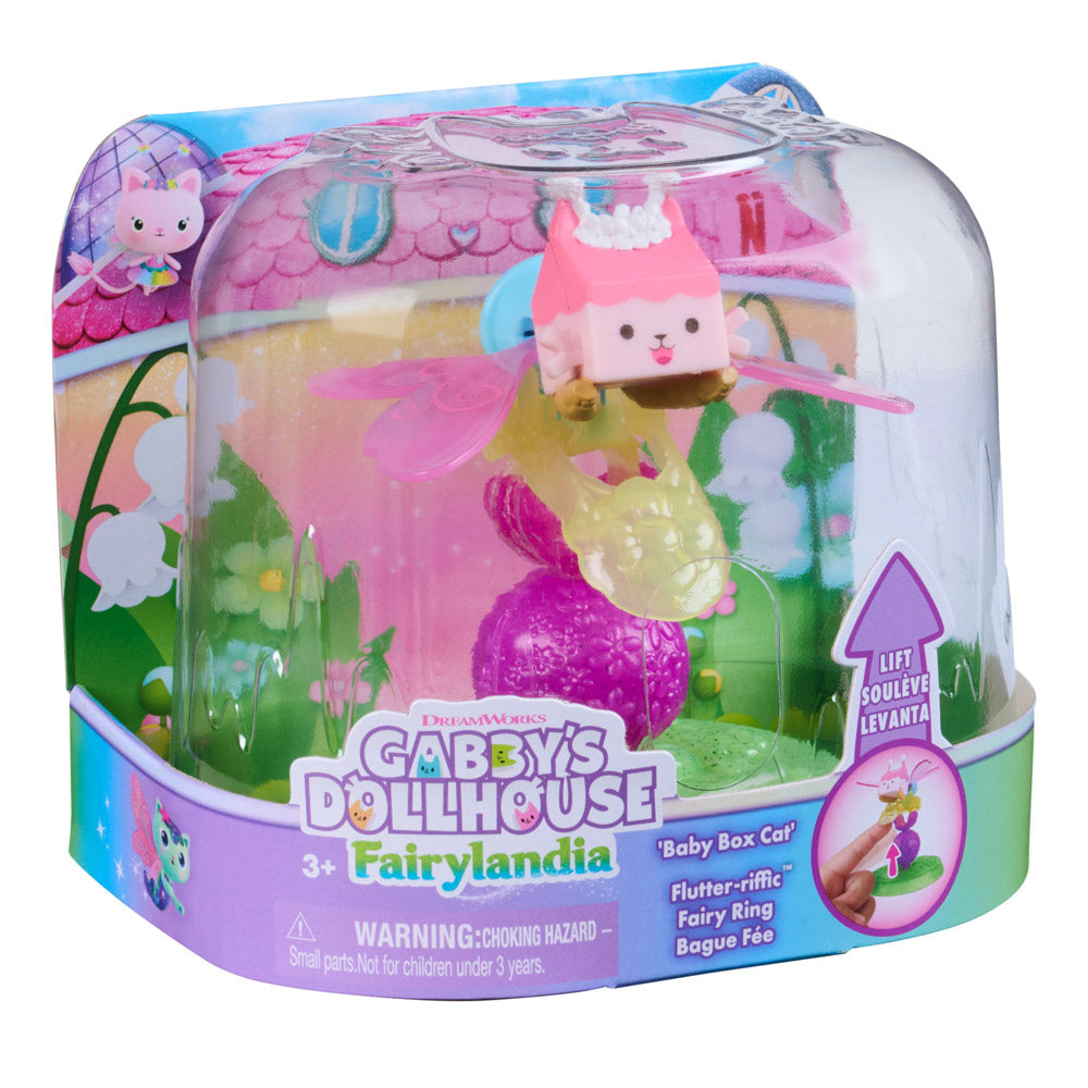 Gabby's Dollhouse Fairylandia Flutter-riffic Fairy Ring - Baby Box Cat, in packaging