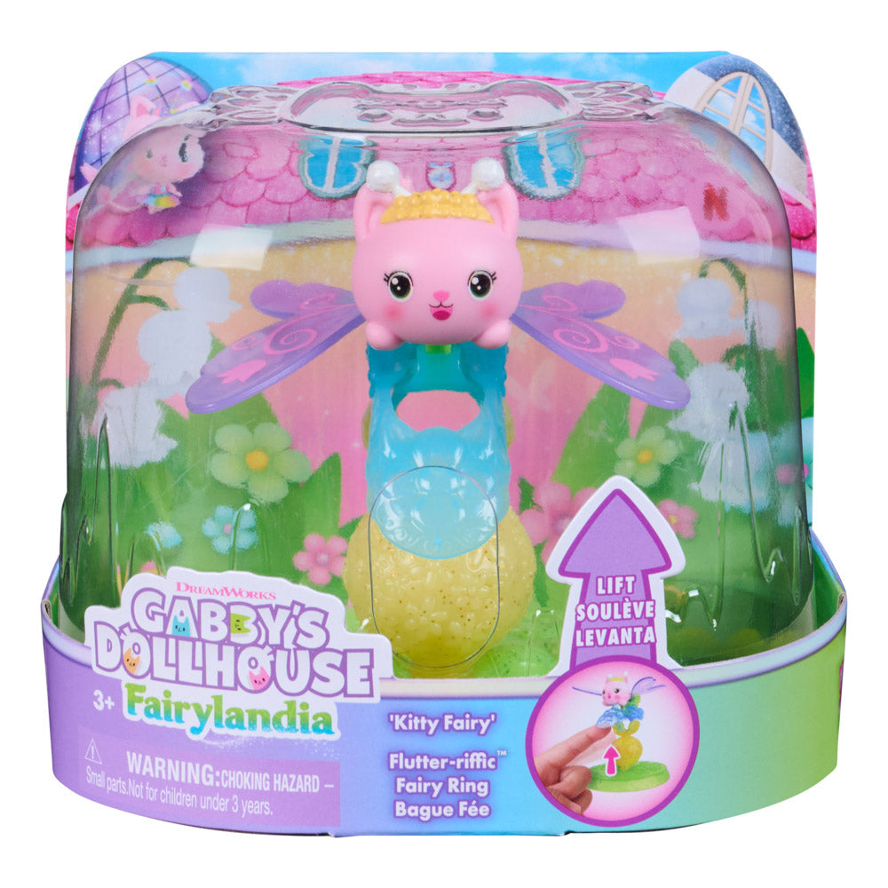 Gabby's Dollhouse Fairylandia Flutter-riffic Fairy Ring - Kitty Fairy, in packaging