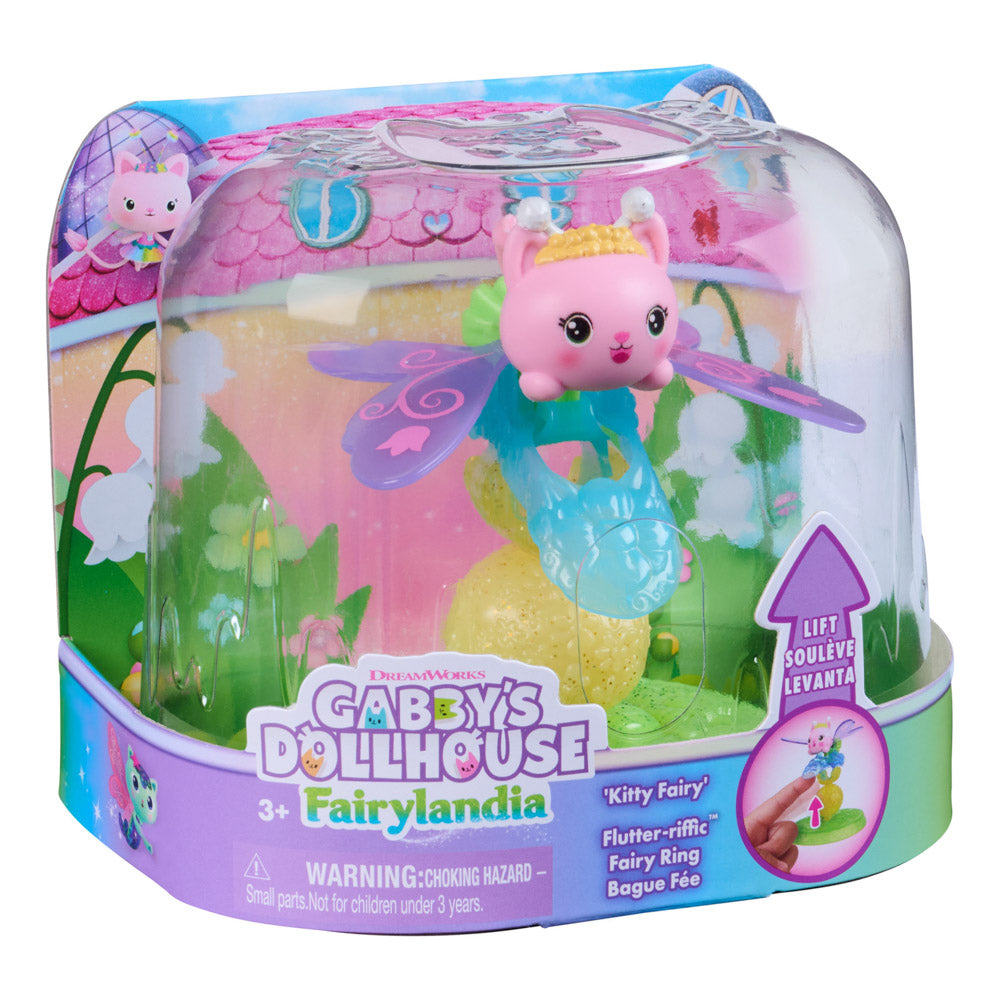 Gabby's Dollhouse Fairylandia Flutter-riffic Fairy Ring - Kitty Fairy, in packaging