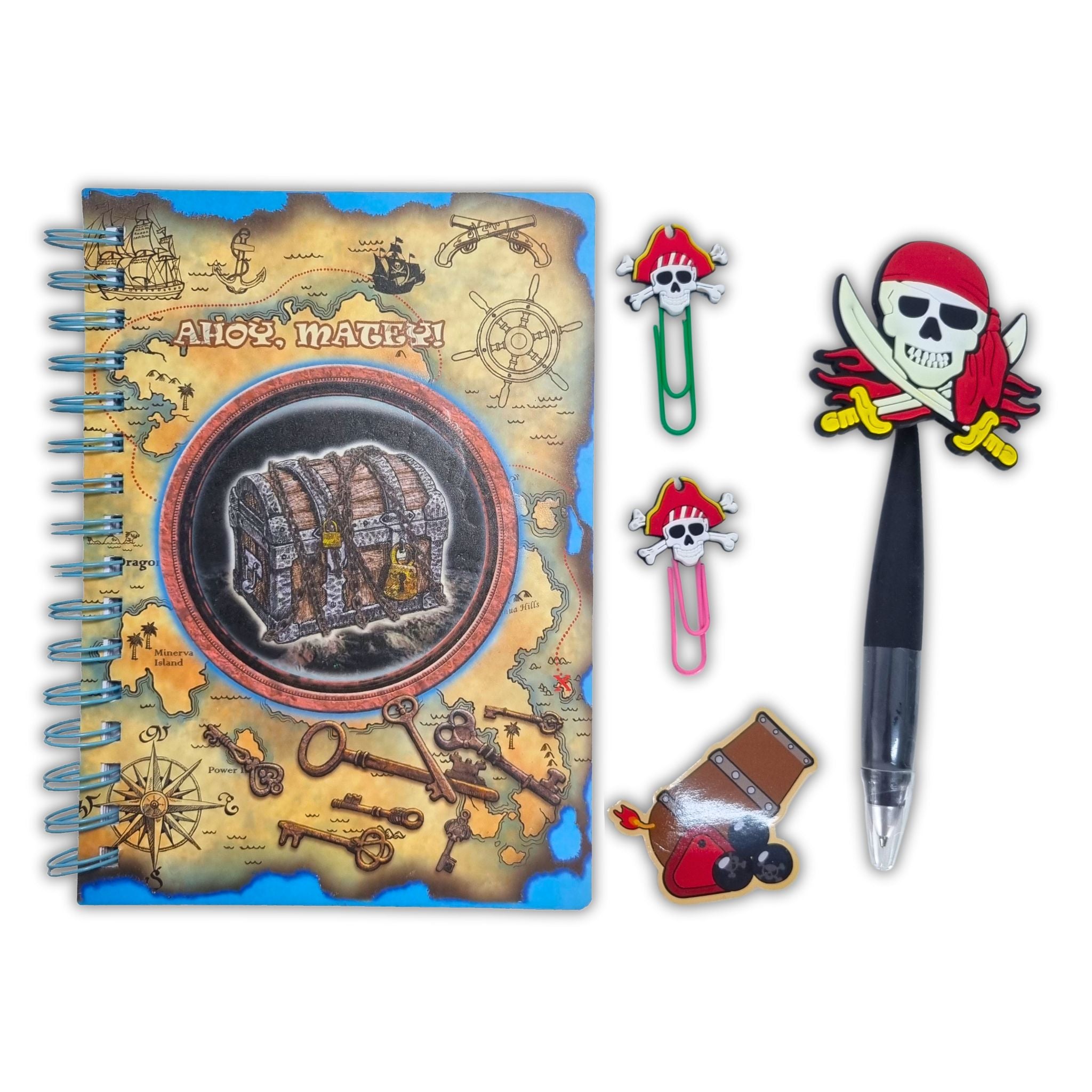 Glow In The Dark Pirate Notebook Set