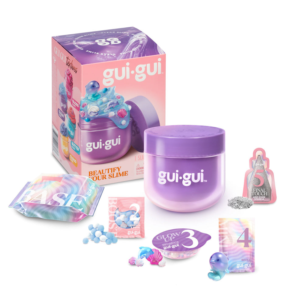 Contents of the Gui Gui Slime DIY Kit Assorted Styles