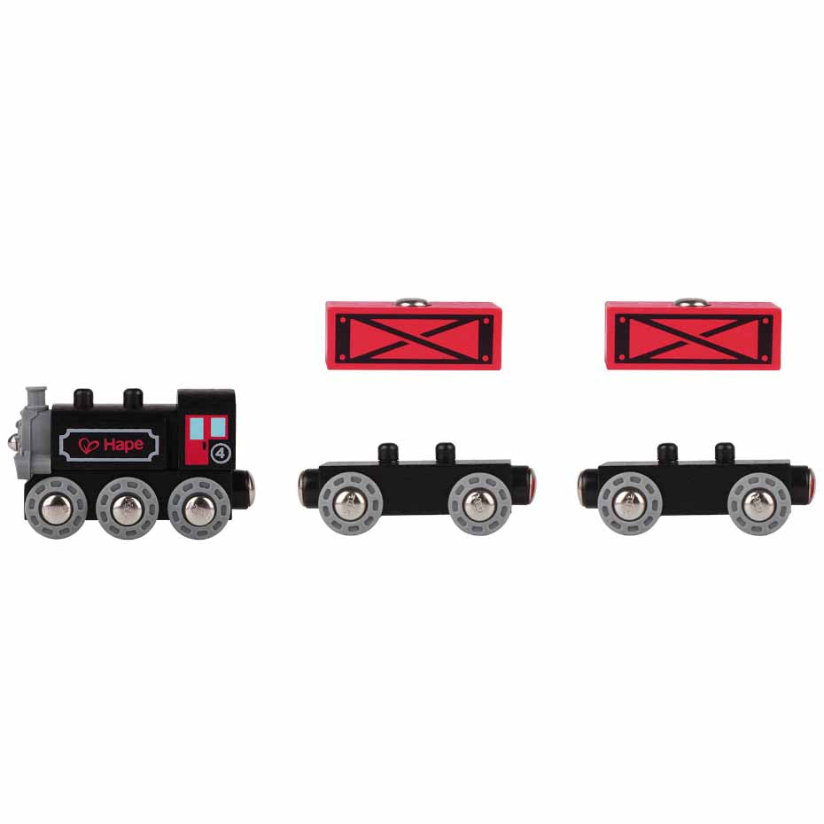 Hape Steam-Era Freight Train - Toyworld NZ