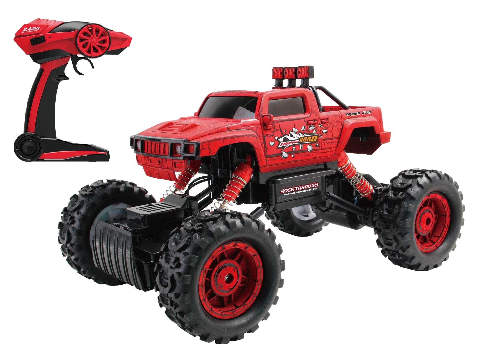 Rock Through 1:14 Remote Control Off Road Vehicle Red