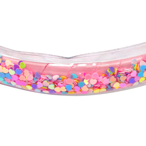 Pink Poppy Rainbow Hearts Glitter Headband