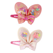 Pink Poppy Easter Fun Holographic Glitter Hair Clips Assortment