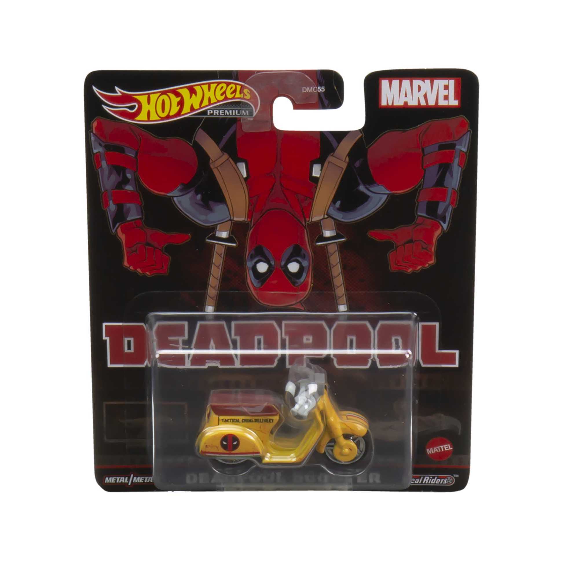 HOT WHEELS RETRO ENTERTAINMENT VEHICLE MARVEL DEADPOOL SCOOTER Toyworld NZ