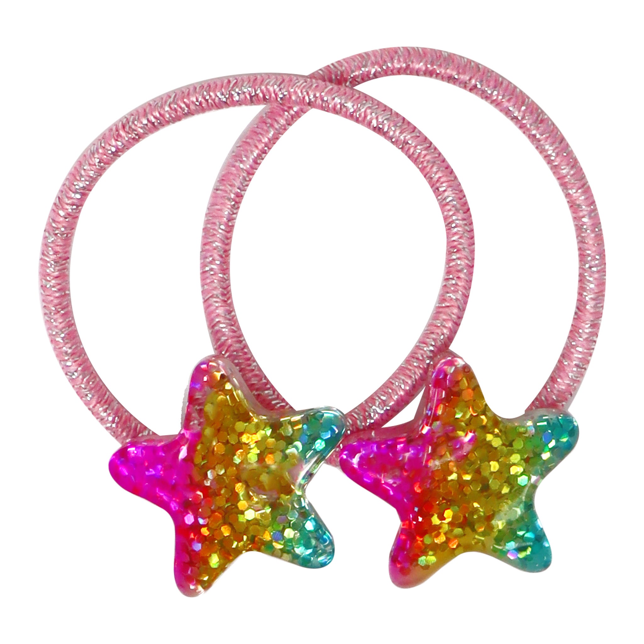 Pink Poppy Rainbow Star Sparkly Hair Accessories Set