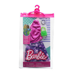 Barbie Complete Looks Fashions And Accessories Pink Top And Tie-Dye Skirt