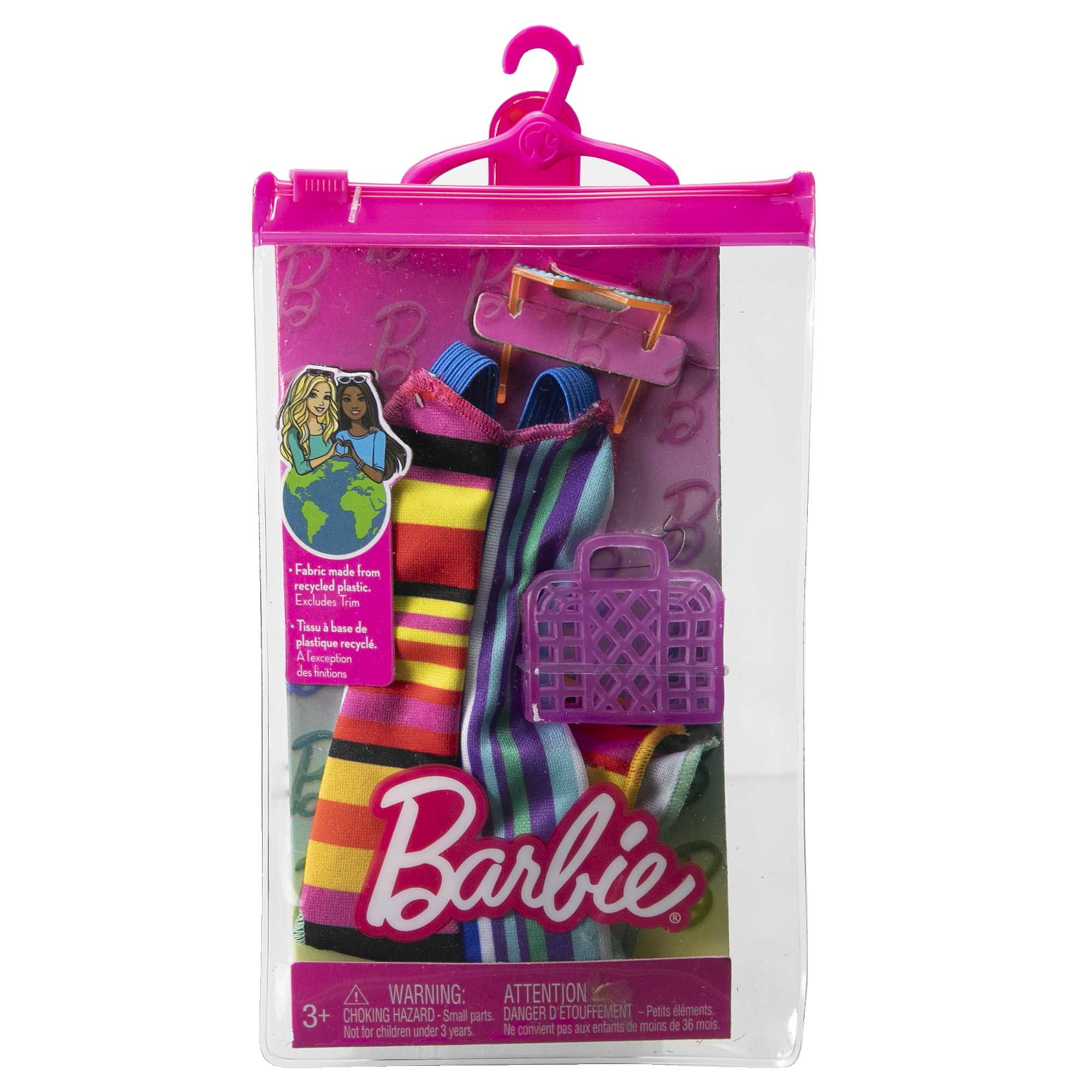 Barbie Complete Looks Fashions And Accessories Colourful Striped Dress