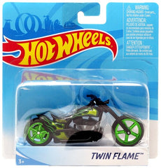 Hot Wheels Street Power Vehicle Twin Flame Black With Green Flames