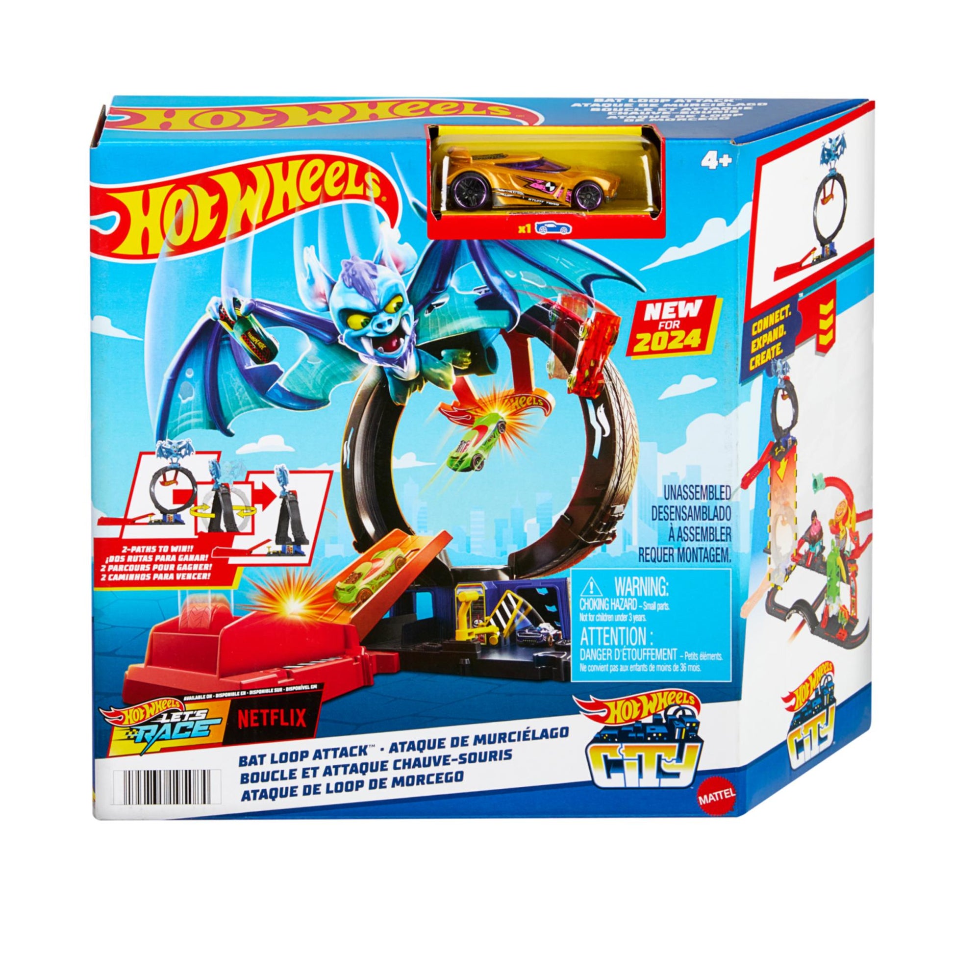 Hot Wheels City Let's Race Bat Loop Attack - Toyworld NZ