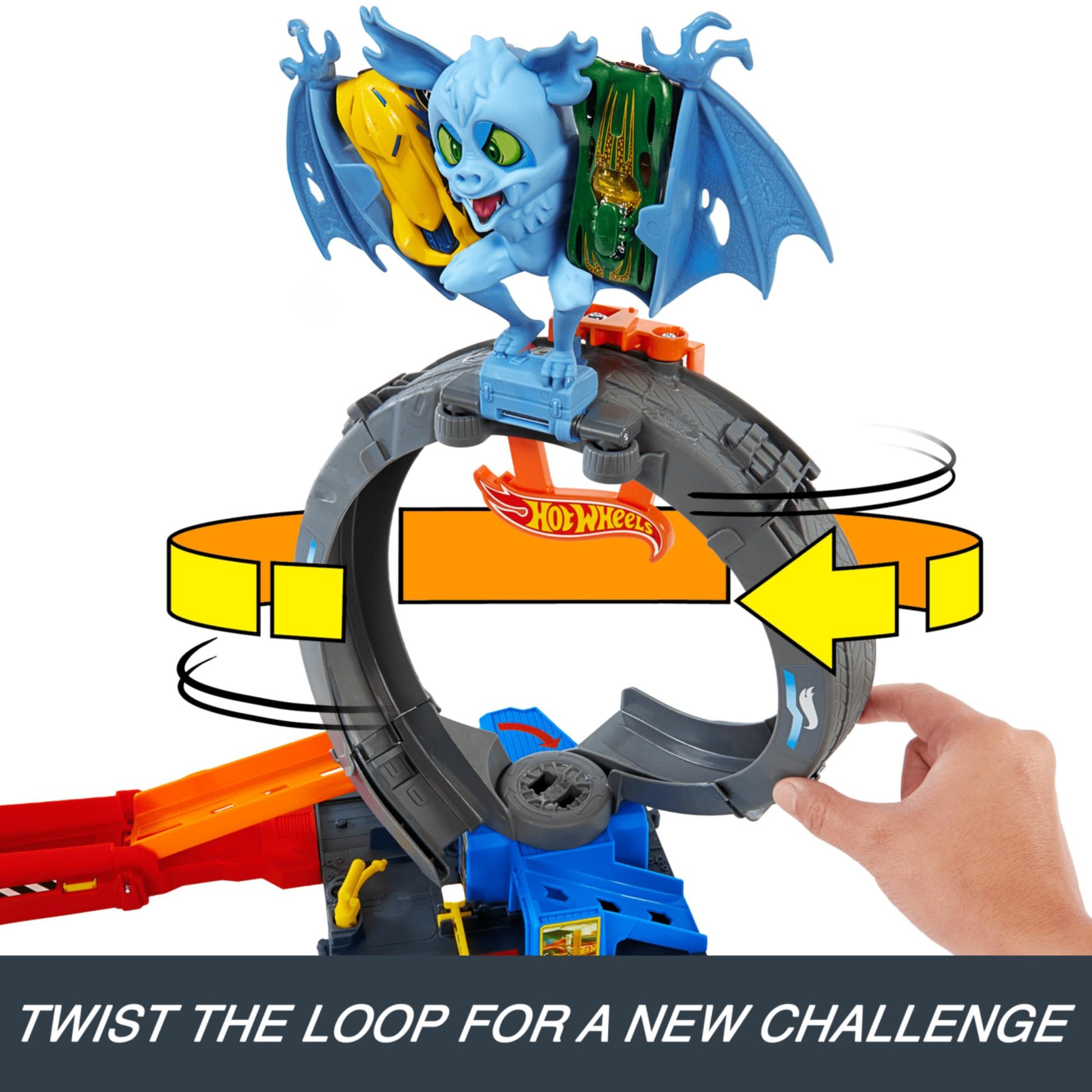 Hot Wheels City Let's Race Bat Loop Attack - Toyworld NZ