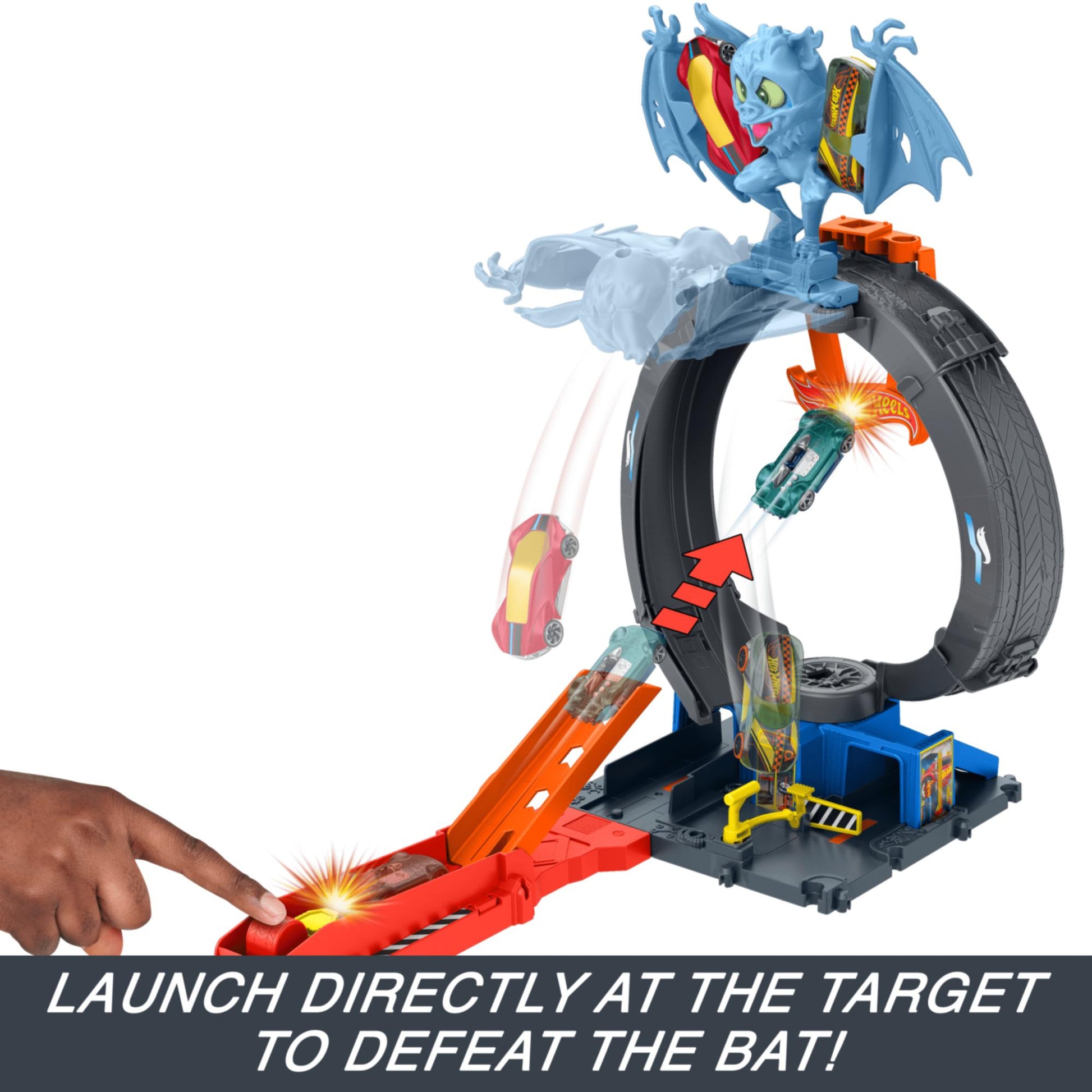Hot Wheels City Let's Race Bat Loop Attack - Toyworld NZ