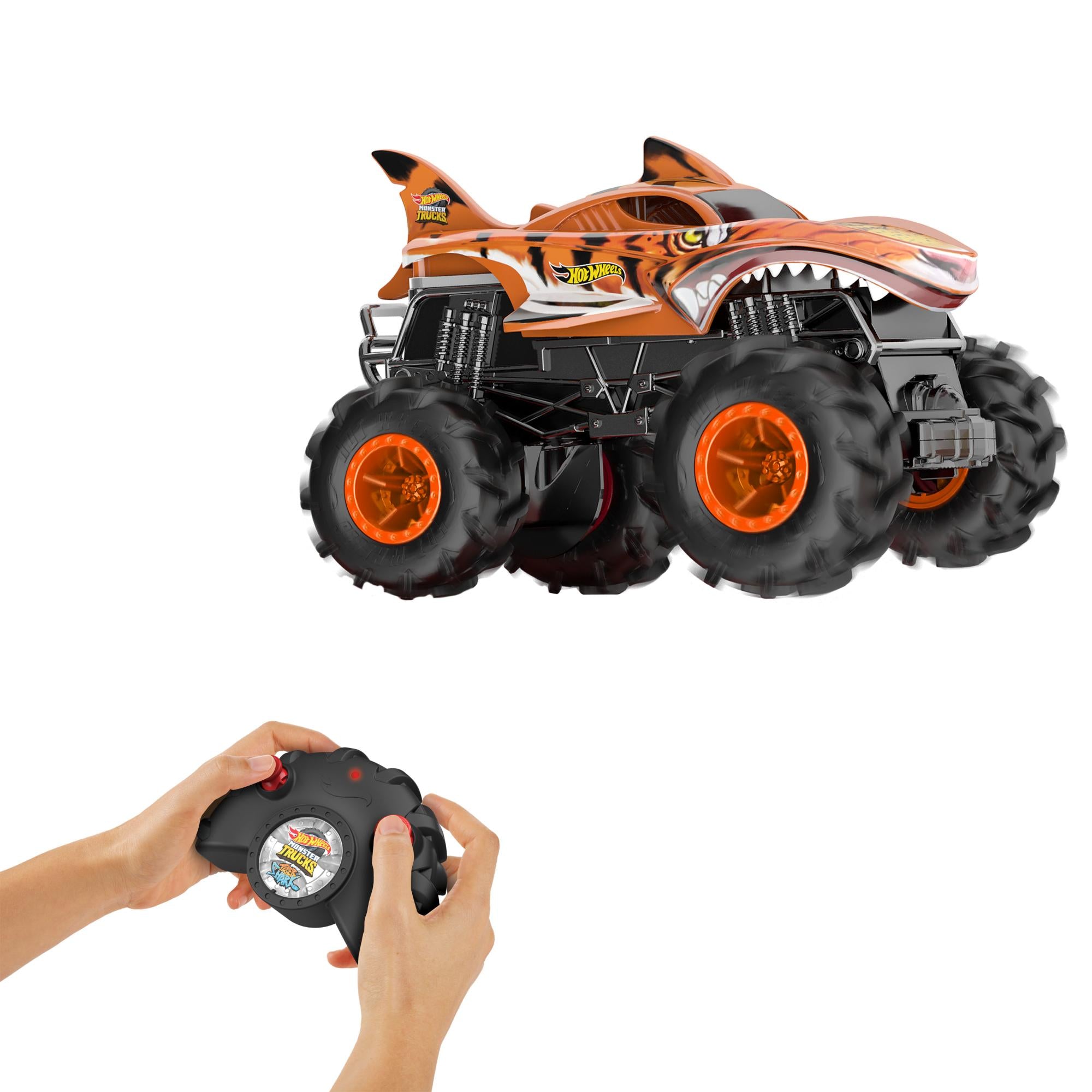 Hot Wheels Remote Control Monster Truck 1:24 Tiger Shark – Toyworld NZ