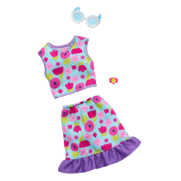 Barbie Fashion Pack with Floral Top, Skirt & Accessories