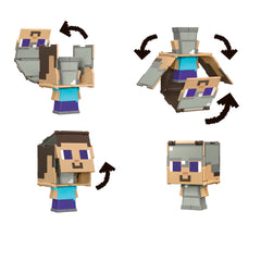 Minecraft Flippin' Figs - Steve + Steve In Iron Armor