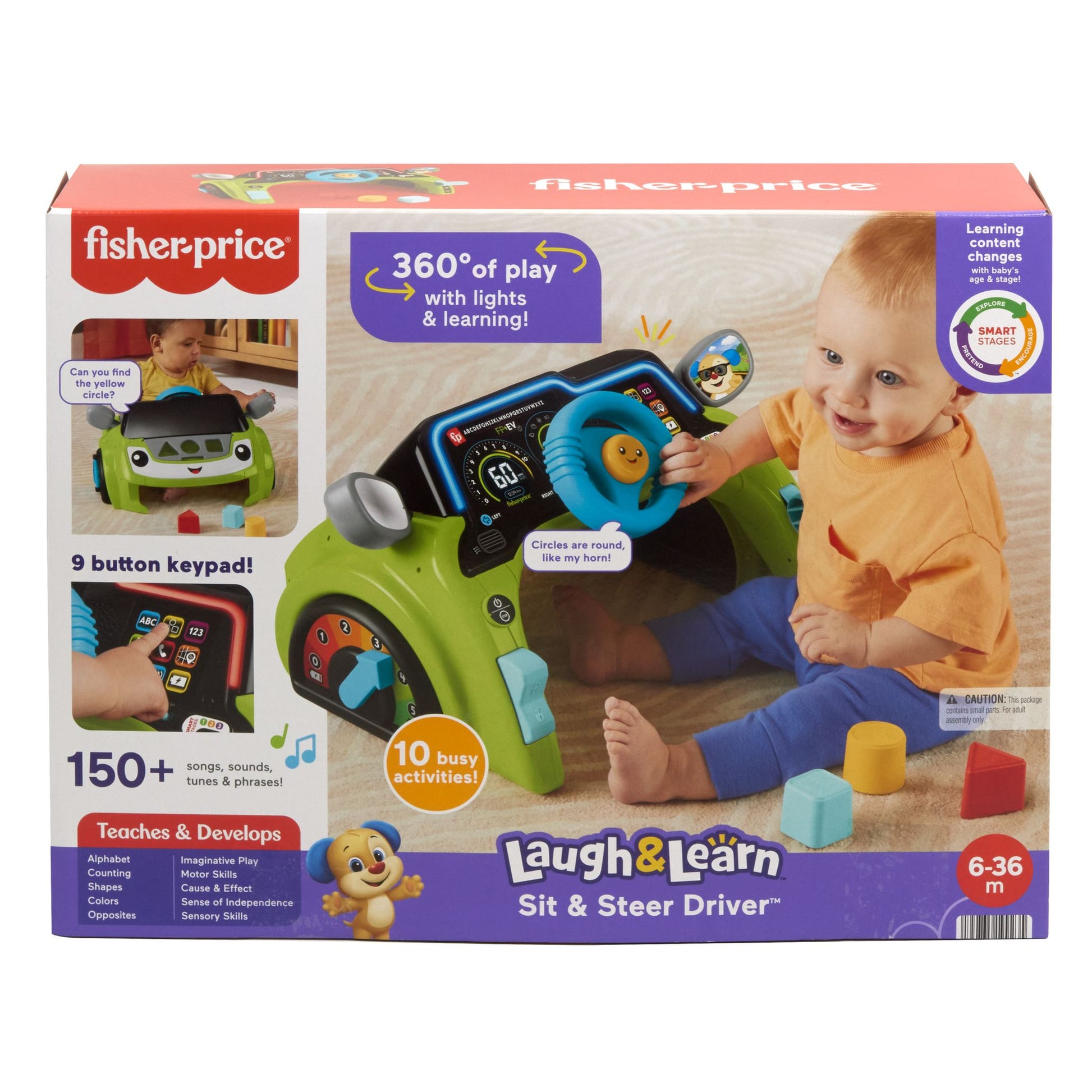 Fisher-Price Laugh & Learn - Sit & Steer Driver - Toyworld NZ
