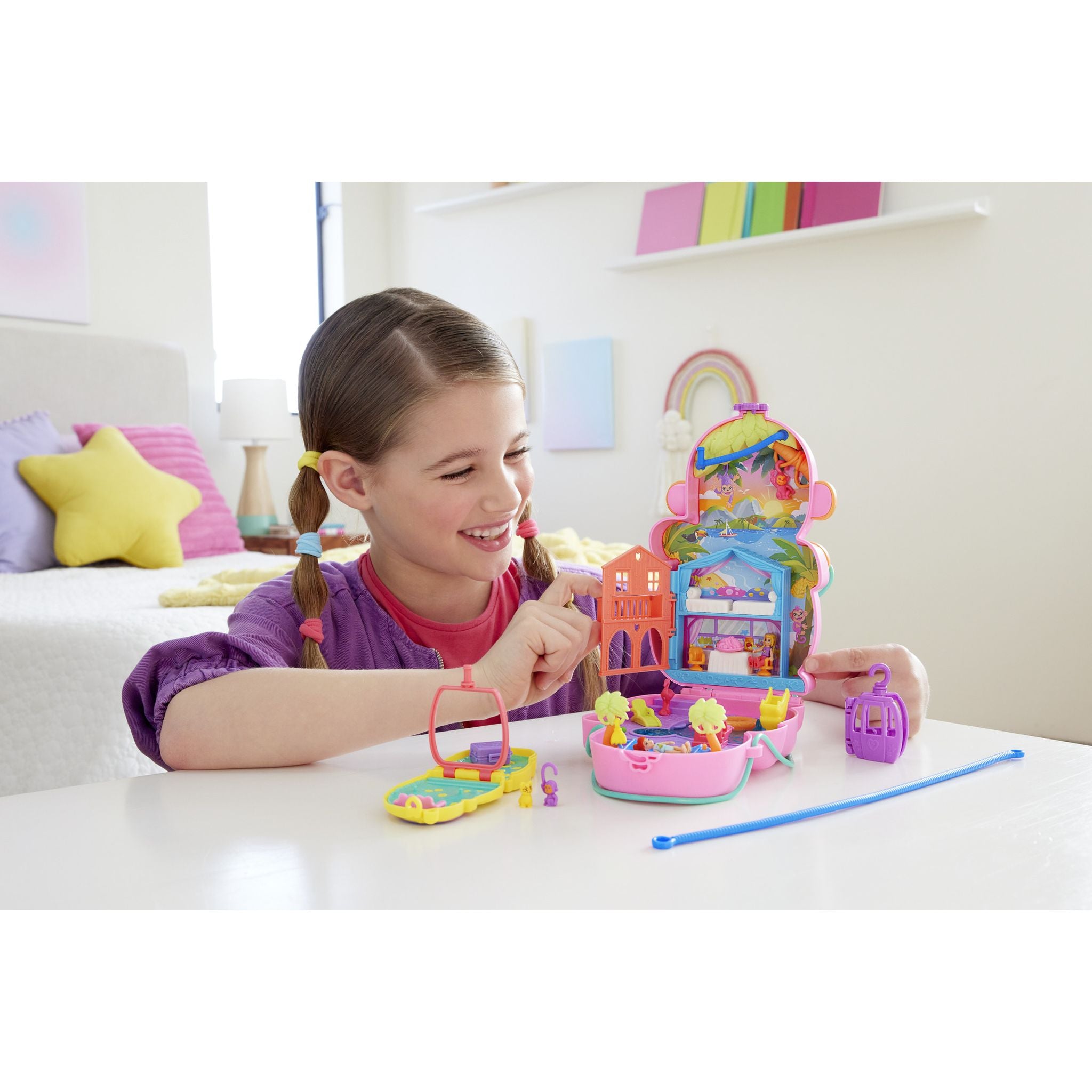 Polly Pocket Momma Monkey & Baby Wearable Compact