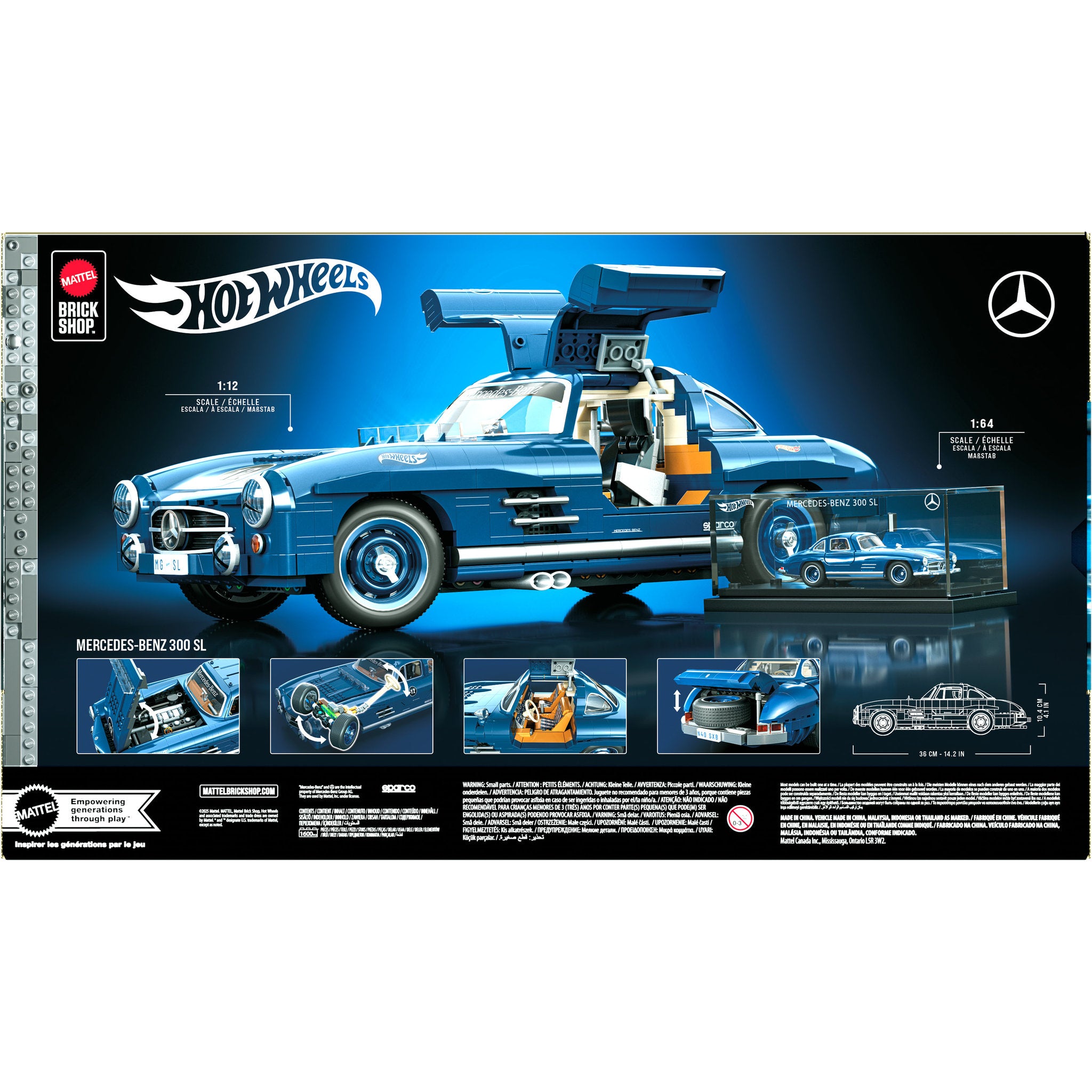 Mattel Brick Shop Hot Wheels Premium Mercedes-Benz 300 SL Building Set