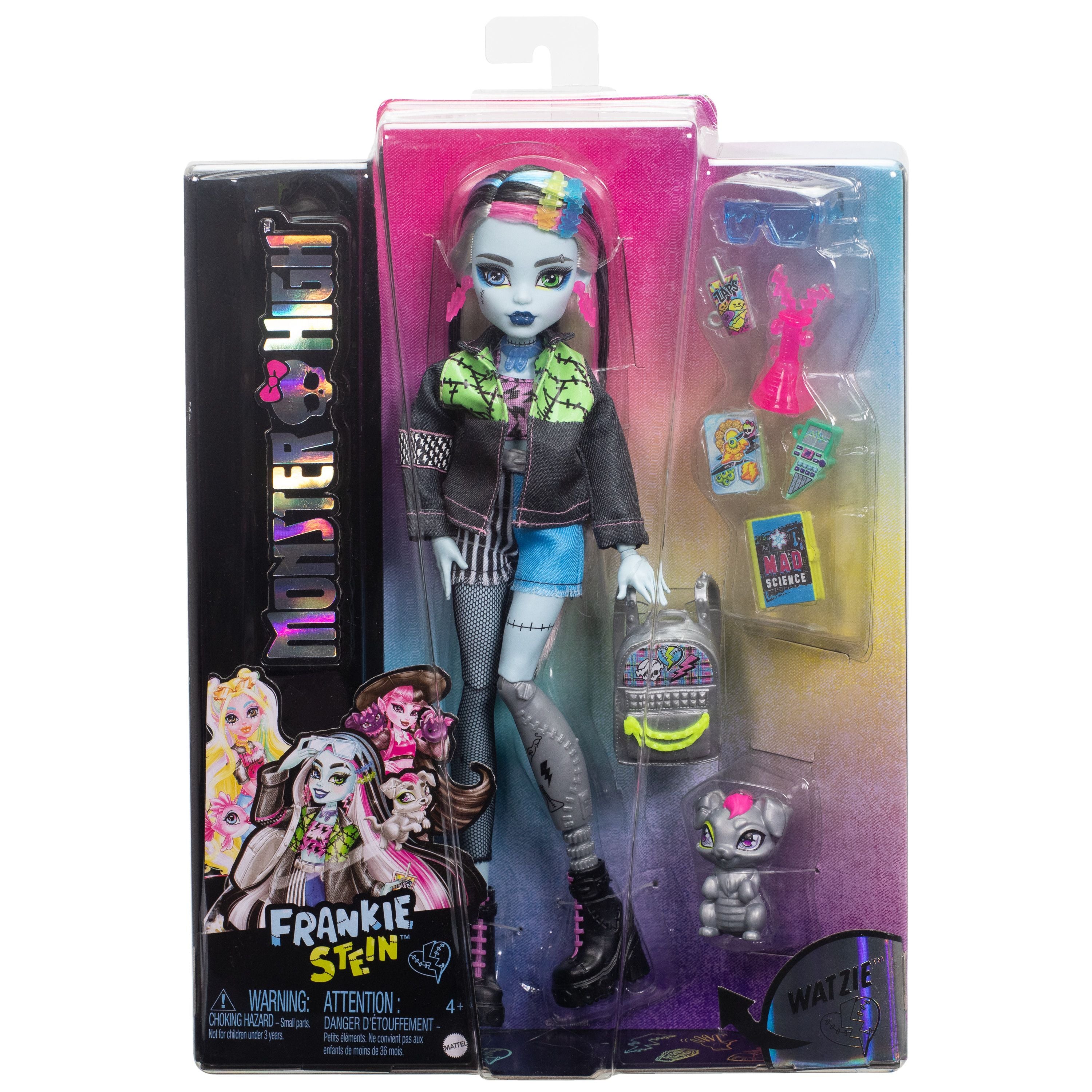 Monster High Frankie Stein With Pet Watzie Doll Set