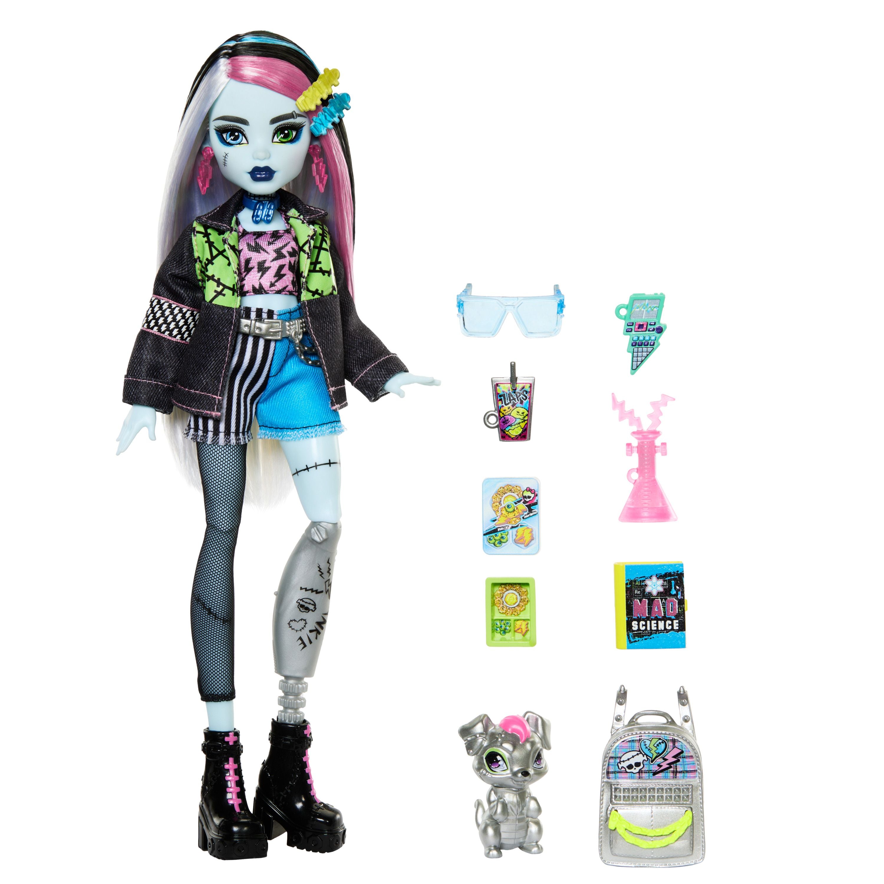 Monster High Frankie Stein With Pet Watzie Doll Set