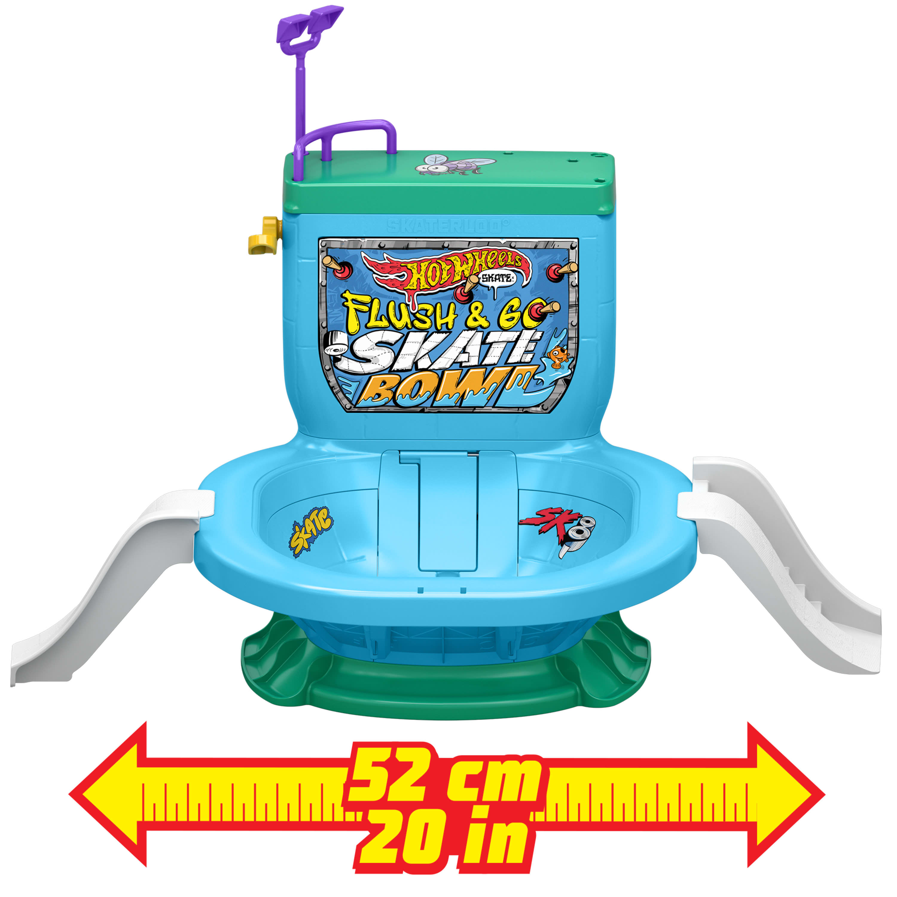 Hot Wheels Skate Flushin' Toilet Skate Bowl Playset