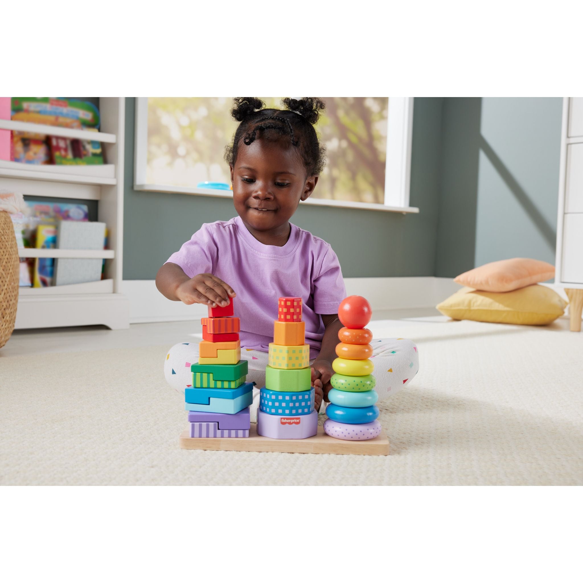 Fisher-Price Wood Stacking Shape Sorter