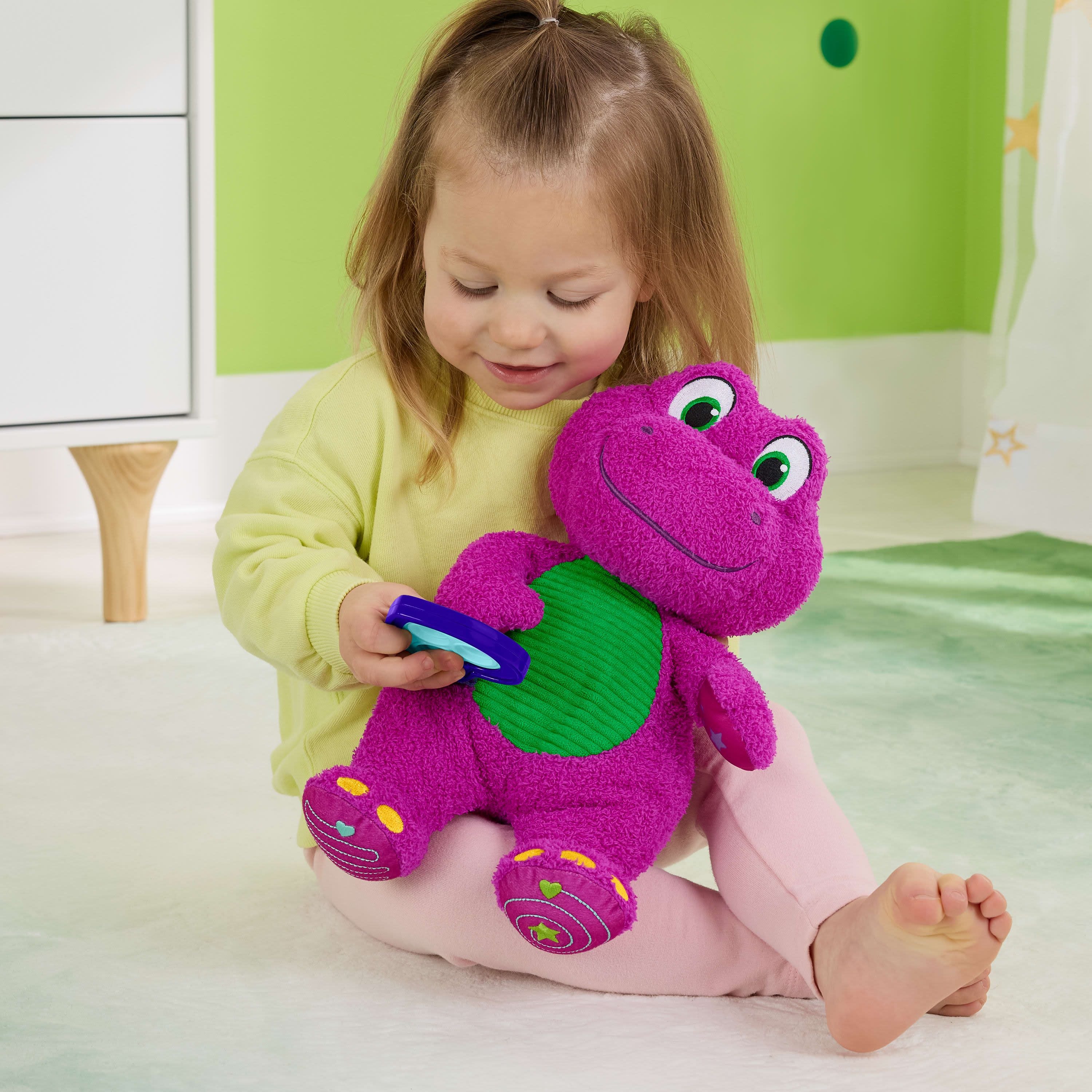 Fisher-Price Barney's World Sensory Barney Plush – Toyworld NZ