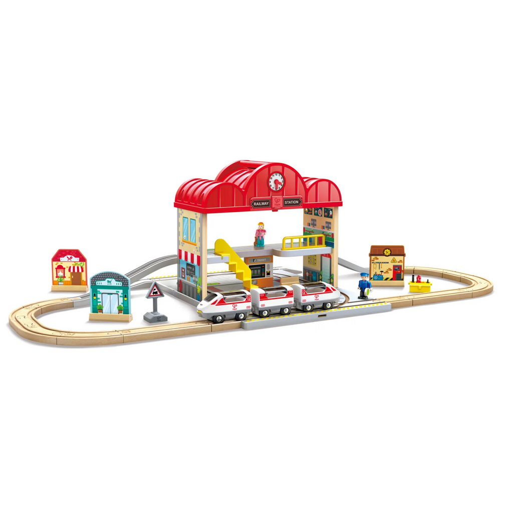 Cityscape Portable Train Station Set by Hape main image 1