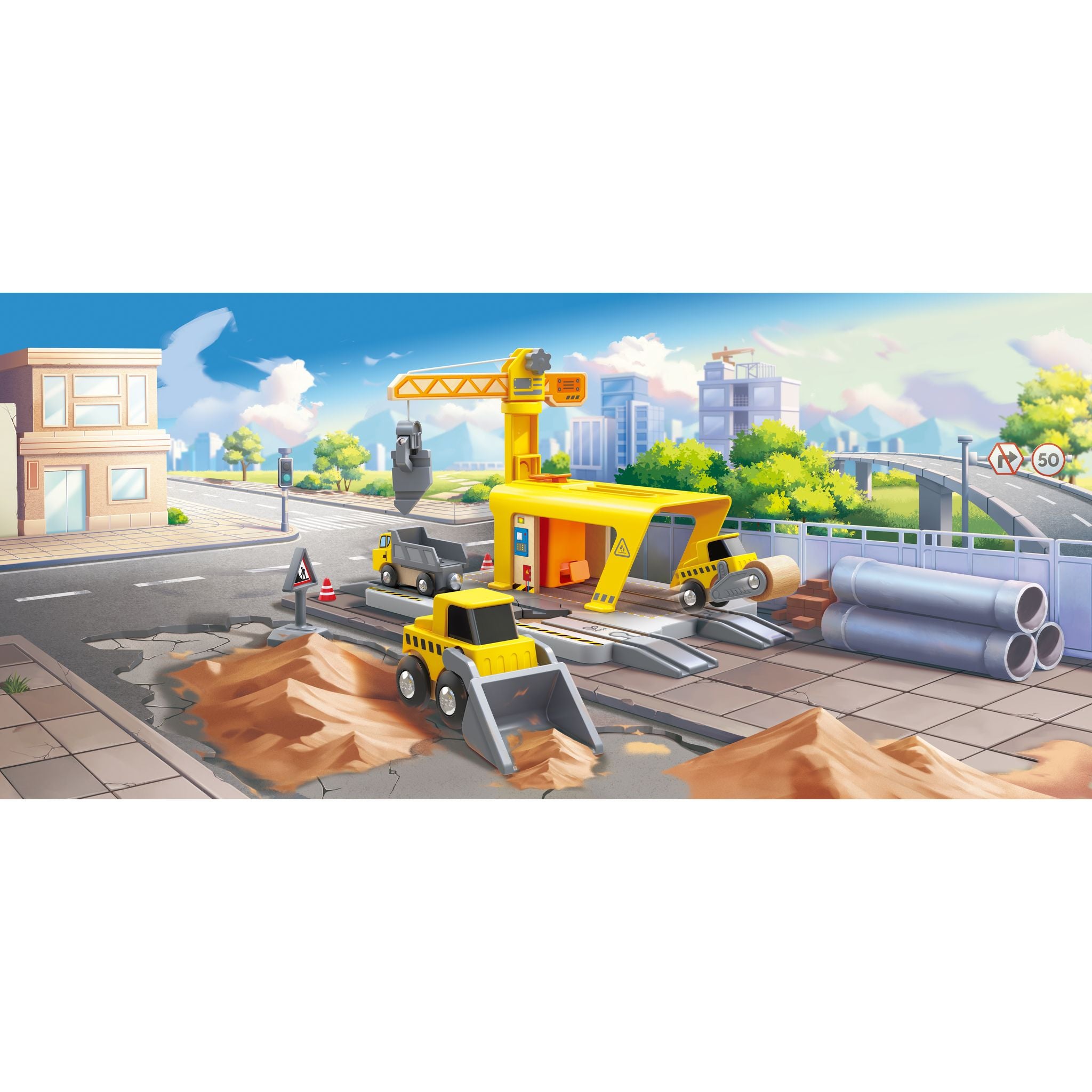 Hape Railway Crane Construction