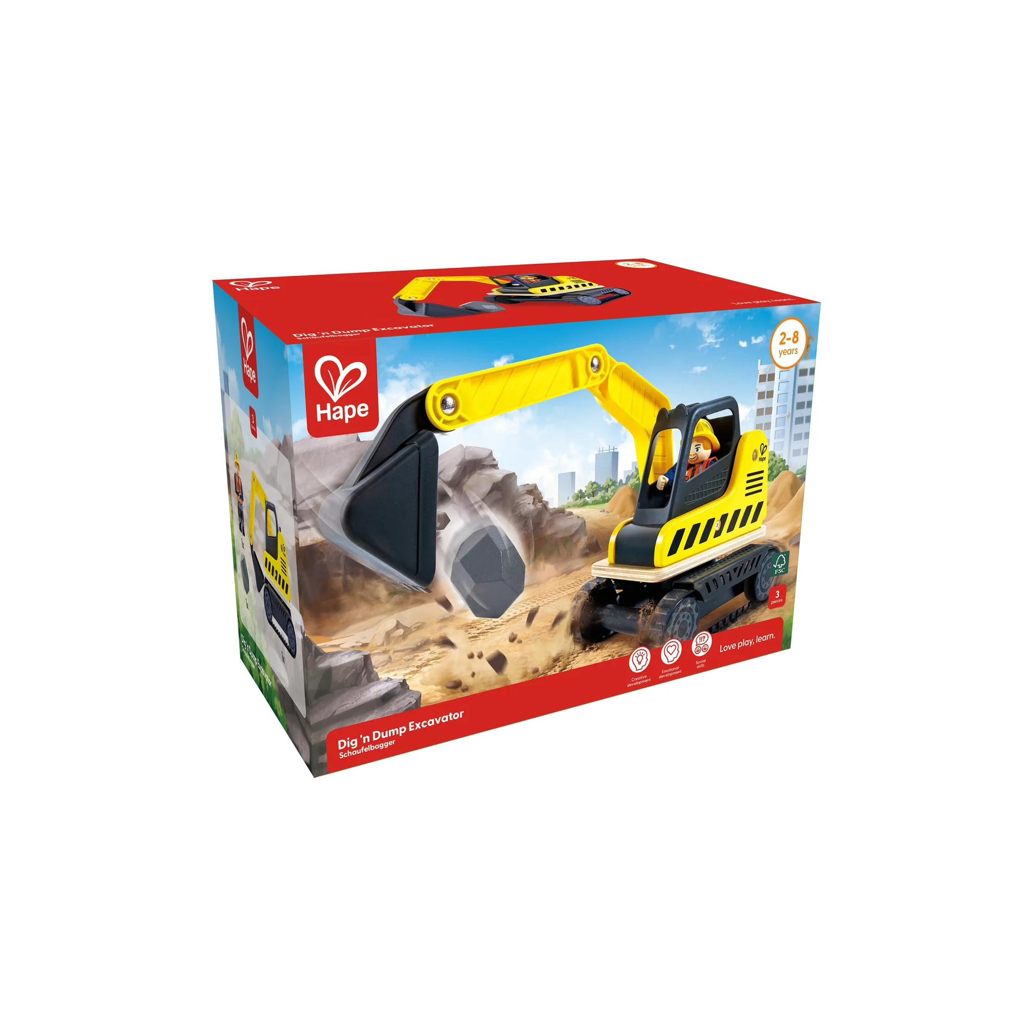 Hape Dig 'n' Dump Excavator