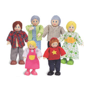 Hape Happy Family Of 6 - Caucasian dolls