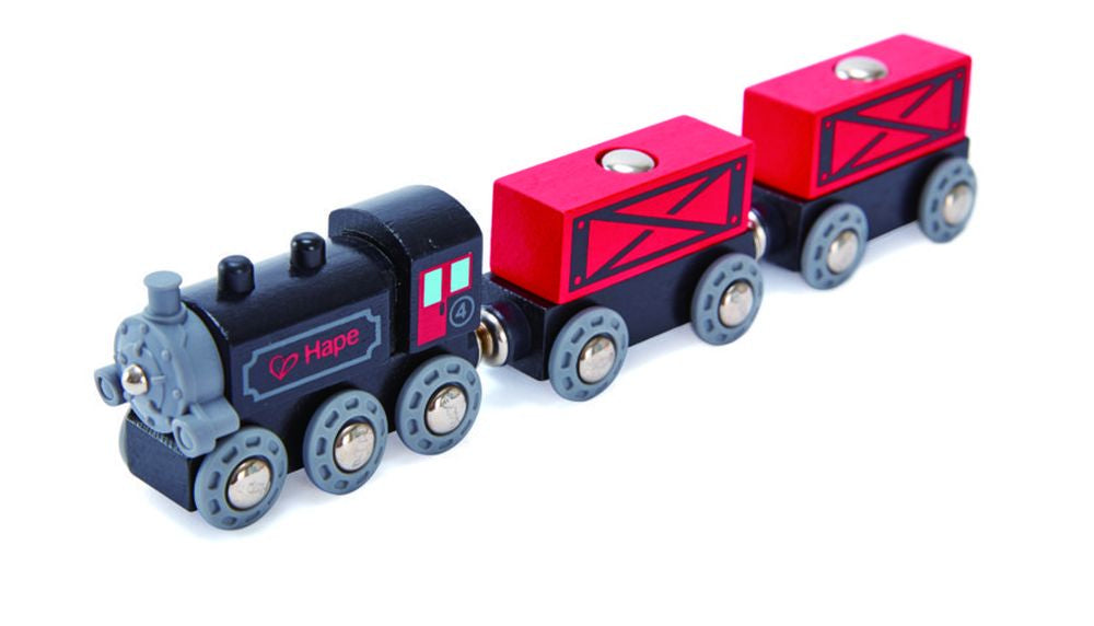 Hape Steam-Era Freight Train - Toyworld NZ
