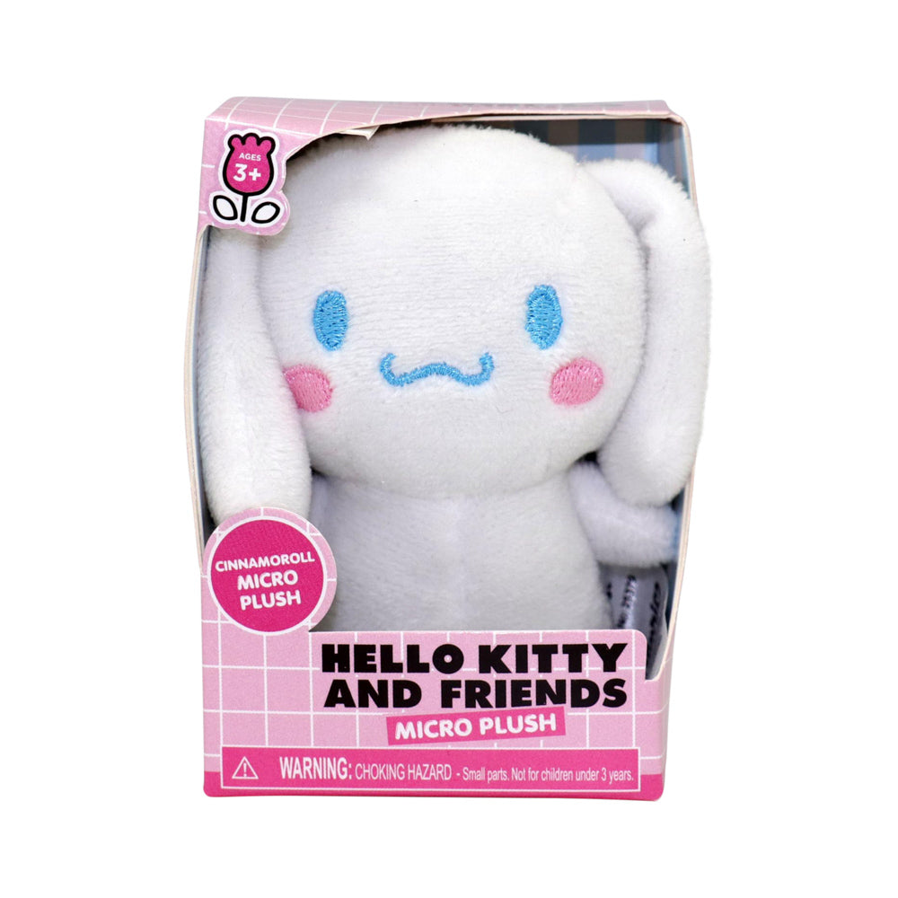 Hello Kitty and Friends 3 Inch Micro Plush - Cinnamoroll soft toy, in packaging
