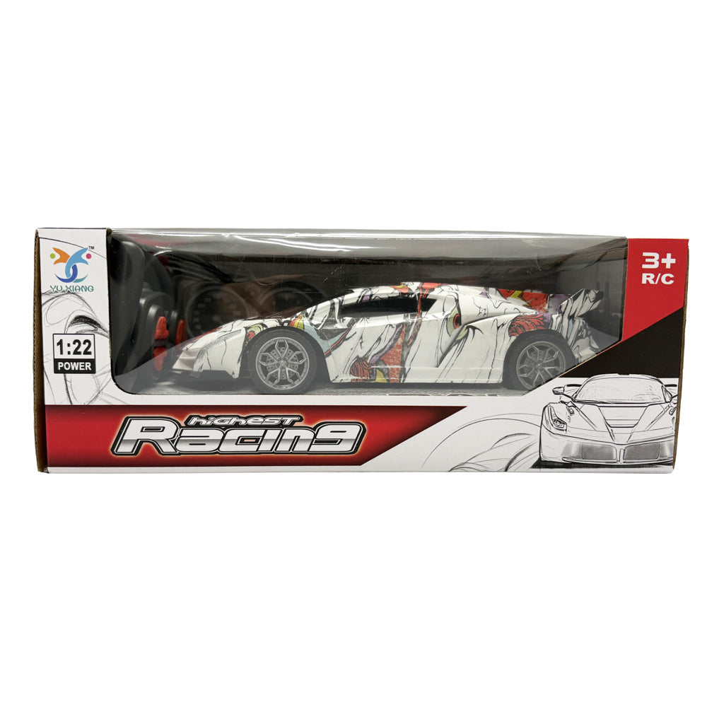 Highest Racing 122 Graffiti Remote Control Car toy, in packaging