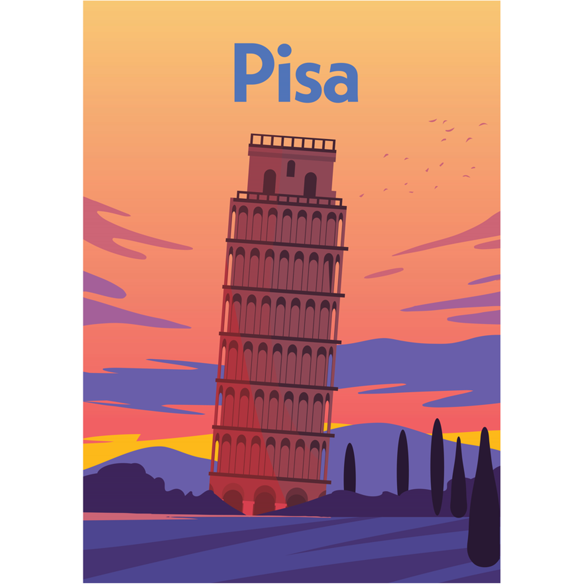 Travel Poster 300pc Jigsaw: Pisa