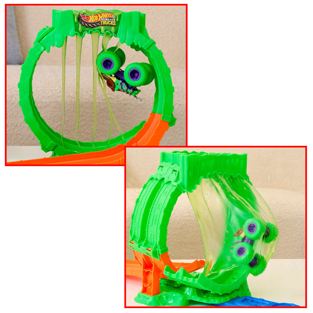 Slime in the Hot Wheel Monster Trucks Mutant Chaos Loop Challenge playset.