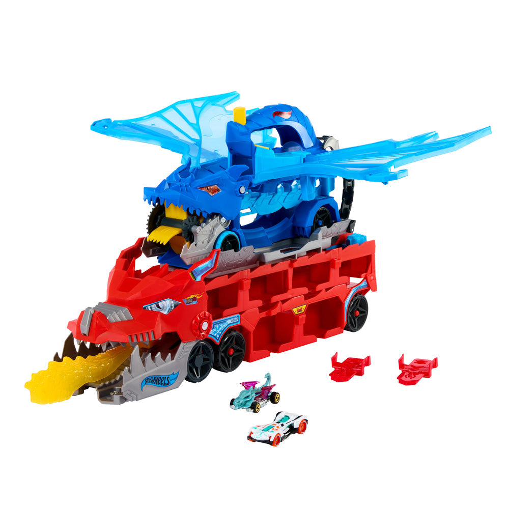 Hot Wheels City Ultimate Dual Dragon Hauler Playset.