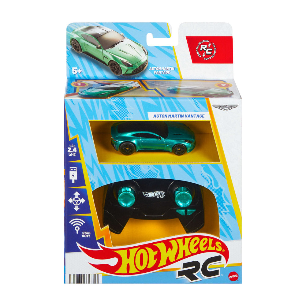 Hot Wheels Remote Control 1:64 Aston Martin Vantage Vehicle toy.
