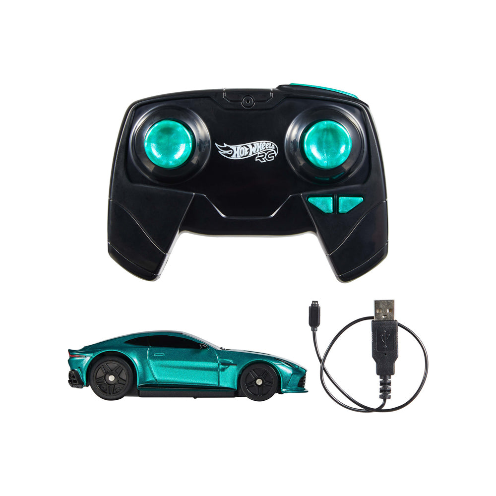 Hot Wheels Remote Control 1:64 Aston Martin Vantage Vehicle toy.