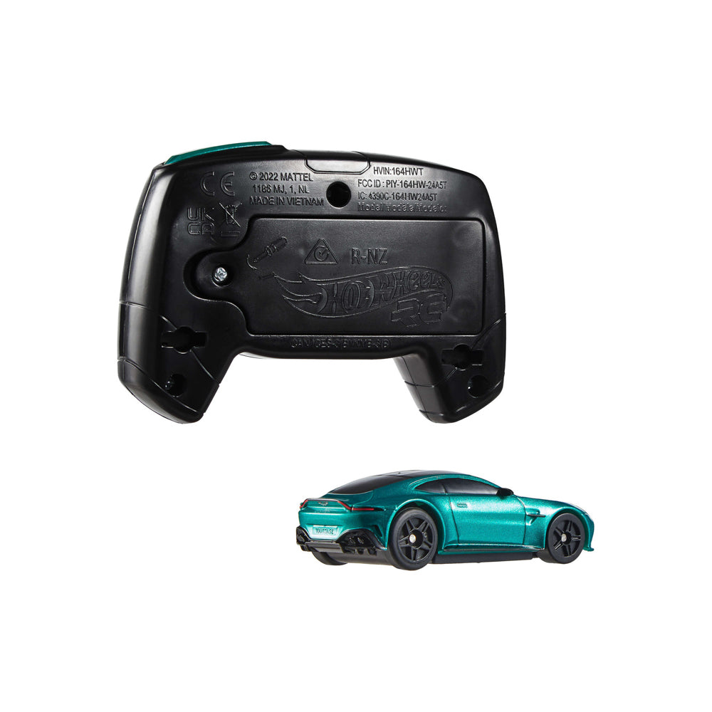 Hot Wheels Remote Control 1:64 Aston Martin Vantage Vehicle toy.